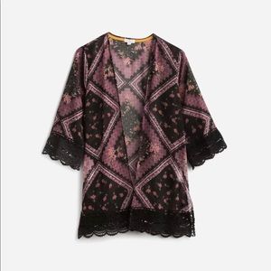 COPY - Mason & Belle Laria Crochet Trim Kimono Size Large